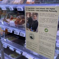 Disponible à l’Intermarché de Saint-Gilles  at The Vegan Butcher's Choice in Brussels