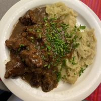 Carbonnade on the left!  at The Vegan Butcher's Choice in Brussels