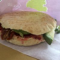 Hummus focaccia   at Cuore Fresco in Catania