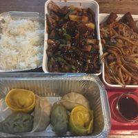 Dumplings and main dishes at Guang Dong in Brussels