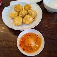 fried tofu in bread crumbles at Hà Thành in Hanoi