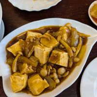 tofu with mushrooms at Hà Thành in Hanoi