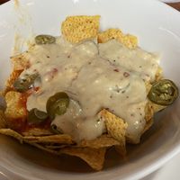 Unloaded nachos (vegan option) at The Eagle & Child Inn in Staveley