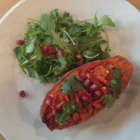 Lunch dish at Rabarbar in Warsaw