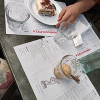 Vegan ice cream( it's salted caramel it's sooo good) at Franco Manca in Edinburgh