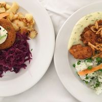 two entrees (2016) at Napfényes Restaurant & Confectionery in Budapest