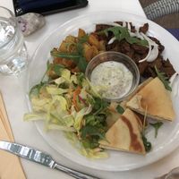 Gyros platter  at Napfényes Restaurant & Confectionery in Budapest