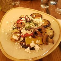 Aubergine dish at Napfényes Restaurant & Confectionery in Budapest