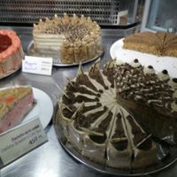Cakes :) at Napfényes Restaurant & Confectionery in Budapest