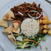 Gyros platter at Napfényes Restaurant & Confectionery in Budapest