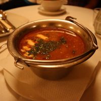 Goulash soup at Napfényes Restaurant & Confectionery in Budapest