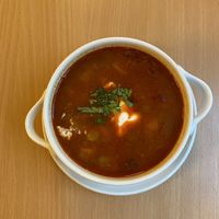 Hungarian Bean Goulash Soup at Napfényes Restaurant & Confectionery in Budapest