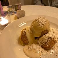 Millet dumplings in soy yogurt sauce 🍮 at Napfényes Restaurant & Confectionery in Budapest
