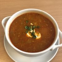 Goulash soup at Napfényes Restaurant & Confectionery in Budapest