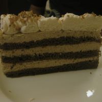 Chestnut cake at Napfényes Restaurant & Confectionery in Budapest