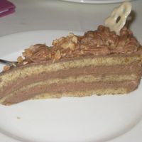 Snickers cake at Napfényes Restaurant & Confectionery in Budapest