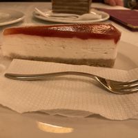 Strawberry mascarpone cake at Napfényes Restaurant & Confectionery in Budapest
