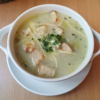 French onion soup at Napfényes Restaurant & Confectionery in Budapest