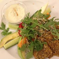 Raw food platter at Napfényes Restaurant & Confectionery in Budapest