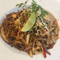 Thai noodle dish. A bit salty for my liking.  at Napfényes Restaurant & Confectionery in Budapest