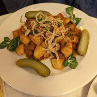 Seitan roast at Napfényes Restaurant & Confectionery in Budapest