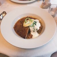 Stuffed cabbage leaves (can’t find it on their menu anymore)  at Napfényes Restaurant & Confectionery in Budapest