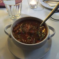 minestrone soup at Napfényes Restaurant & Confectionery in Budapest