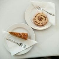 Cakes at Napfényes Restaurant & Confectionery in Budapest