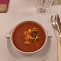 Bean Goulash soup at Napfényes Restaurant & Confectionery in Budapest