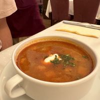 Goulash soup  at Napfényes Restaurant & Confectionery in Budapest