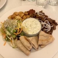 Gyros platter  at Napfényes Restaurant & Confectionery in Budapest