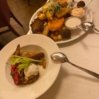 cabbage rolls and napfenyés platter for two at Napfényes Restaurant & Confectionery in Budapest