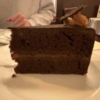 Vegan Sacher Torte 😍  at Napfényes Restaurant & Confectionery in Budapest