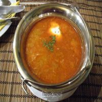 Goulash soup at Napfényes Restaurant & Confectionery in Budapest