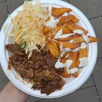 gyros plate @veganmania 2024 (8€) at Napfényes Restaurant & Confectionery in Budapest