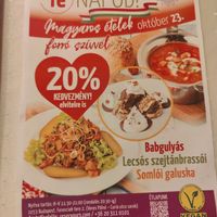 Day offer at Napfényes Restaurant & Confectionery in Budapest