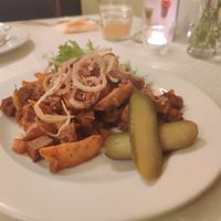 Hungarian food, was tasty but not sure it's the original taste of the dish at Napfényes Restaurant & Confectionery in Budapest