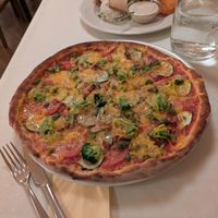 Veggie pizza at Napfényes Restaurant & Confectionery in Budapest