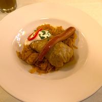 Stuffed Cabbage à la Kolozsvár at Napfényes Restaurant & Confectionery in Budapest