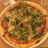 Cashew-pesto-parmesan-pizza  at Napfényes Restaurant & Confectionery in Budapest