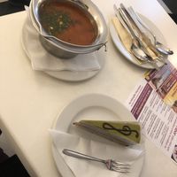 weird combo  at Napfényes Restaurant & Confectionery in Budapest