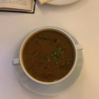 Meaty soup  at Napfényes Restaurant & Confectionery in Budapest