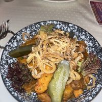 The tofu stew   at Napfényes Restaurant & Confectionery in Budapest