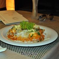 One from a Daily Menu - seitan with jasmin rice. at Napfényes Restaurant & Confectionery in Budapest