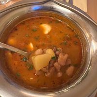 Bean Goulash at Napfényes Restaurant & Confectionery in Budapest