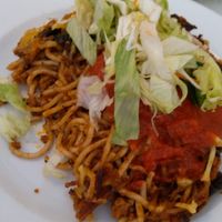 spaghetti casserole - daily offer at Napfényes Restaurant & Confectionery in Budapest