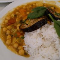 spicy curry at Napfényes Restaurant & Confectionery in Budapest