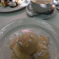 Dessert! The One in front is glutenfree at Napfényes Restaurant & Confectionery in Budapest