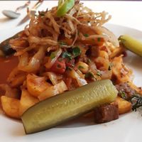 Vegan traditional hungarian food at Napfényes Restaurant & Confectionery in Budapest