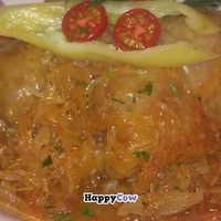 Hungarian Stuffed Pickled Cabbage at Napfenyes Etterem in Budapest, Hungary. at Napfényes Restaurant & Confectionery in Budapest